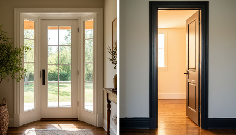 Выбор межкомнатных дверей в зависимости от освещения помещения.