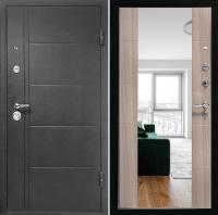 Входная дверь Эверест Зеркало Сандал серый