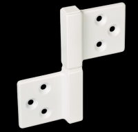 Петля карточная Morelli CH-S 85X82 W с квадратной осью разобранная, Цвет — белый