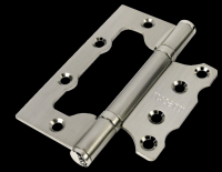 Петля дверная Rucetti без врезки RFH-100*75*2,5 SN Цвет — Белый никель