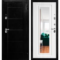 Входная дверь Модель 75 Зеркало Лиственница беленая