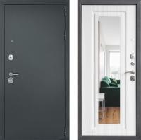 Входная дверь Рубикон Зеркало Сандал белый