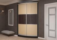 Радиусный шкаф-купе (кожзам)