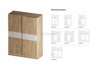 Комбинация дверей шкафа-купе, вариант 6