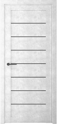 ПО Бетон Сеул 600 светлый стекло черное