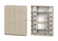 Шкаф 4-дверный с антресолью