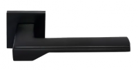PIERRES ручка дверная Morelli на квадратной накладке MH-49-S6 BL, цвет — черный