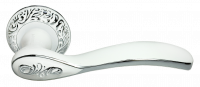 Дверные ручки Morelli «CATHERINE» MH-36-CLP W/PC Цвет — Белая эмаль/хром