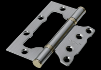 Петля дверная Rucetti без врезки RFH-100*75*2,5 SC Цвет — Матовый хром