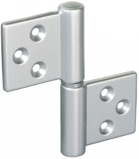 Петля карточная Morelli CH-R 85X82 SC с круглой осью разобранная, Цвет — матовый хром