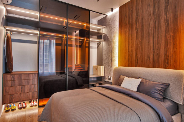 Перегородка из 2 подвижных / раздвижных створок