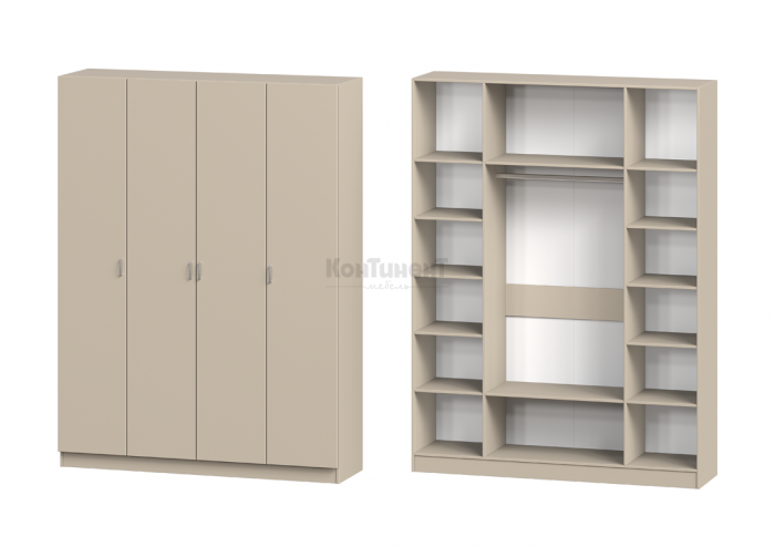 Шкаф 4-дверный