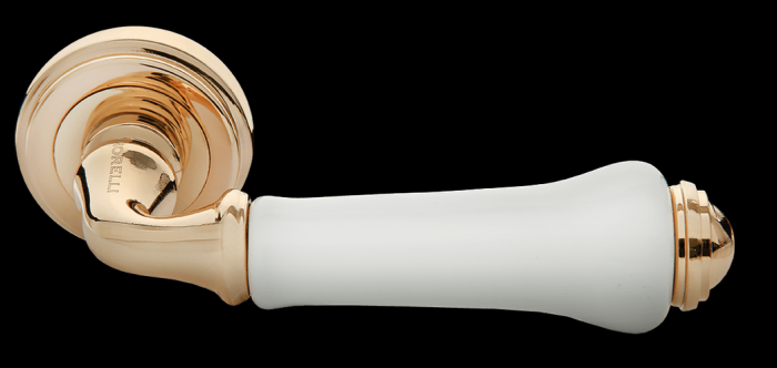 Дверные ручки Morelli «UMBERTO» MH-41-CLASSIC PG/W Цвет — Золото/белый