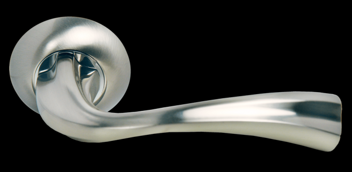 Дверные ручки Morelli «СОН» MH-15 SN/CP Цвет — Белый никель/полированный хром