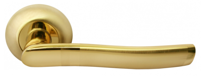 Дверные ручки Rucetti RAP 3 SG/GP Цвет — Матовое золото/золото