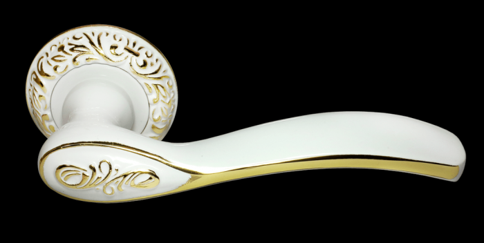 Дверные ручки Morelli «CATHERINE» MH-36-CLP W/PG Цвет — Цвет — белый/золото