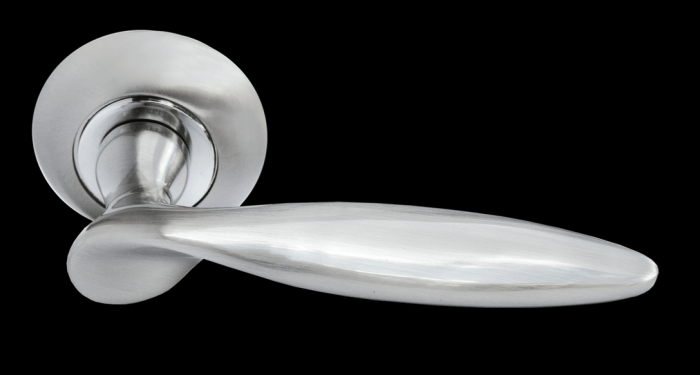 Дверные ручки Morelli «КУПОЛ» MH-09 SN Цвет — Белый никель