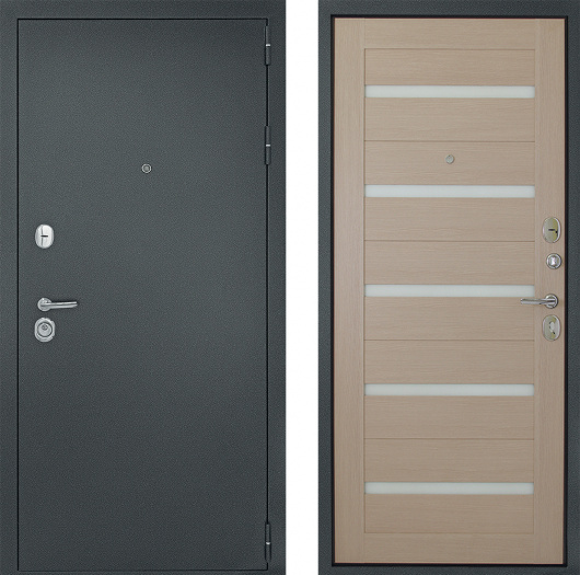 Входная дверь Рубикон Царга Капучино