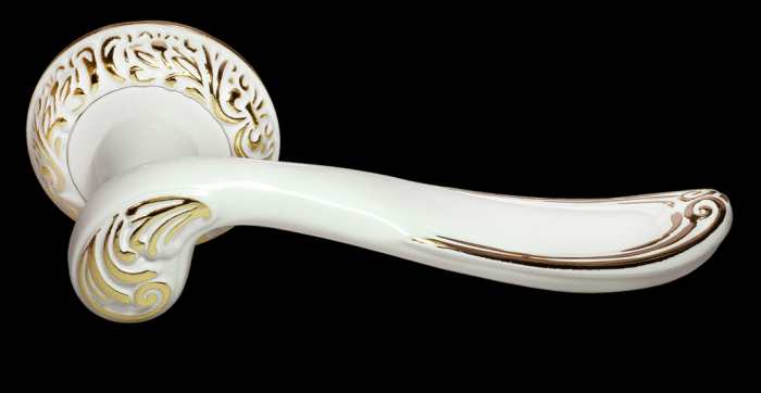 Дверные ручки Morelli «GIUSEPPE» MH-22-CLP W/PG — Цвет — Белый/золото