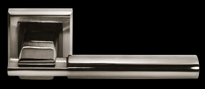 Дверные ручки Morelli «УПОЕНИЕ» MH-13 SN/BN-S Цвет — Белый никель/Чёрный никель