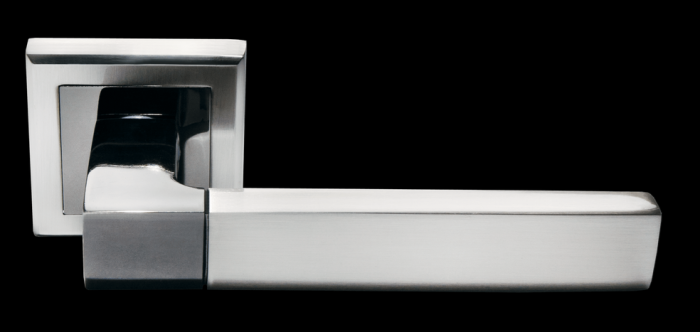 Дверные ручки Morelli «FUKOKU» MH-28 SN/BN-S Цвет — Белый никель/Чёрный никель