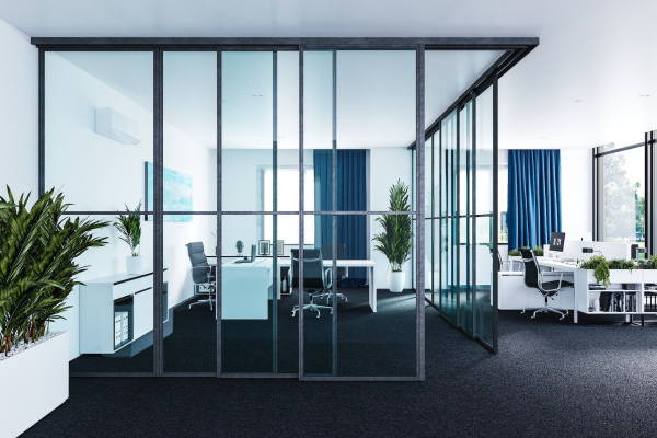 Перегородка из 4 створок - Телескопико 2 (3 подвижные, 1 неподвижная)