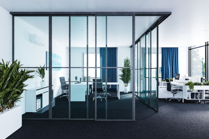 Перегородка из 4 створок - Телескопико 2 (3 подвижные, 1 неподвижная)