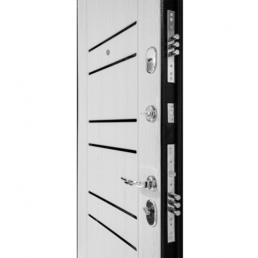 Входная дверь Модель 75 Царга Лиственница беленая