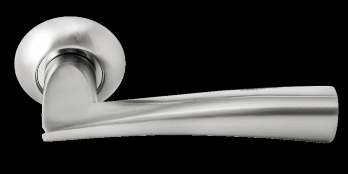 Дверные ручки Rucetti RAP 18 SN/CP Цвет — Белый никель/хром