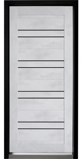 Панель ЦСБ-49 [стекло чёрн] цв. Бетон сер 16 мм