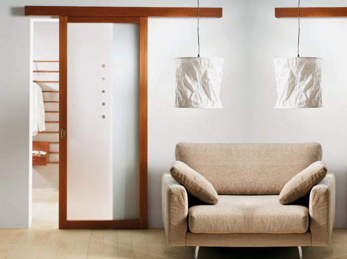 Перегородка с 1 подвижной / раздвижной створкой