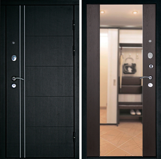 Входная дверь Теплолюкс Зеркало Венге