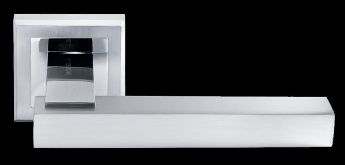 Дверные ручки Morelli «PIGUADRO» MH-37 SС/CP-S Цвет — Матовый хром/полированный хром