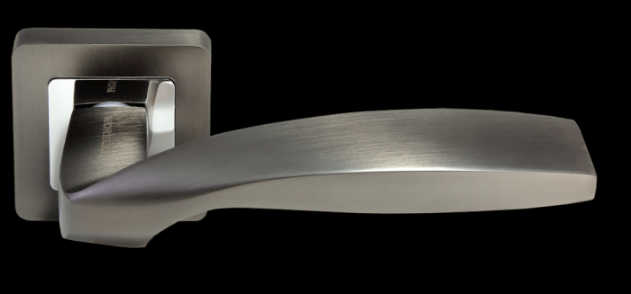 Дверные ручки Morelli «SHELL» MH-45 GR/CP-S55 Цвет — Графит/полированный хром