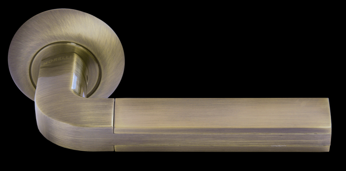 Дверные ручки Morelli «МОЗАИКА» MH-11 MAB/AB Цвет — Матовая античная бронза/античная бронза