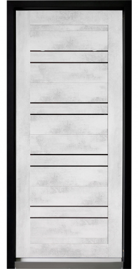 Панель ЦСБ-49 [стекло чёрн] цв. Бетон снеж 16 мм