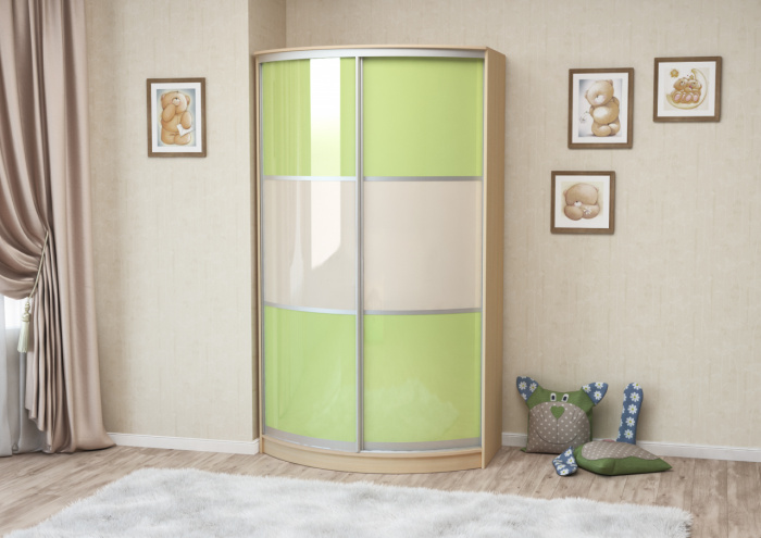 Радиусный шкаф-купе (пластик)