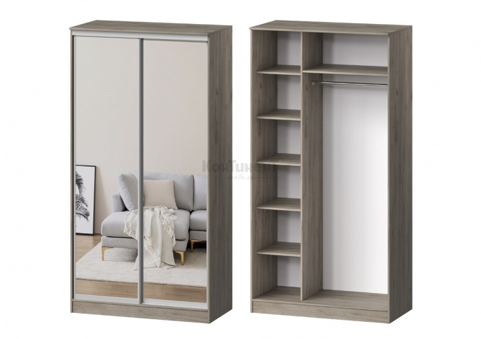 Шкаф-купе 2х дверный 2 зеркала