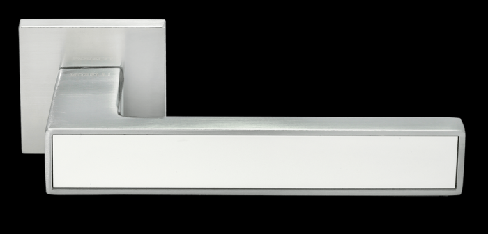 Дверные ручки Morelli «SULLA» MH-48-S6 SC/W Цвет — Матовый хром/белый