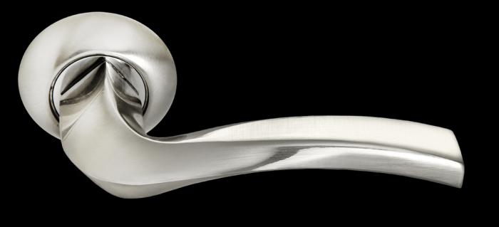 Дверные ручки Rucetti RAP 20 SN/CP Цвет — Белый никель/хром