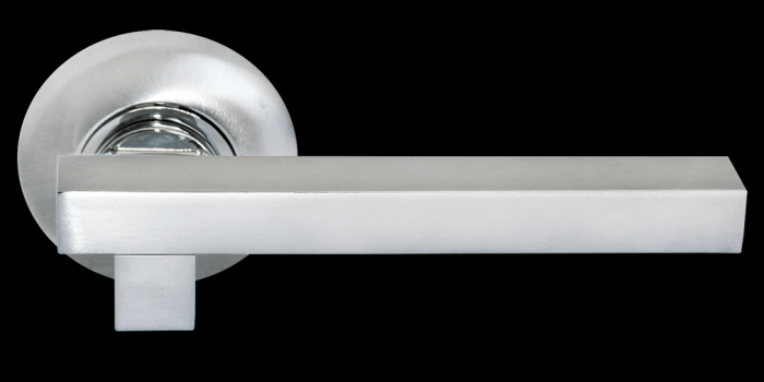 Дверные ручки Morelli «POMPIDU» MH-18 SC/CP Цвет — Матовый хром/полированный хром