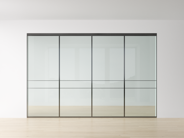 Перегородка из неподвижных створок (любое количество)