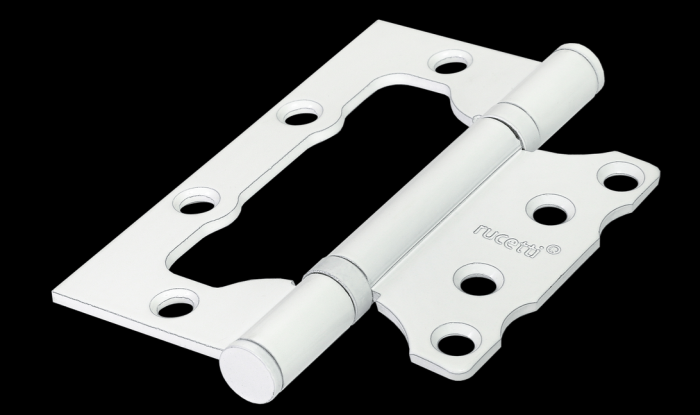 Петля дверная Rucetti без врезки RFH-100*75*2,5 W Цвет — Белый