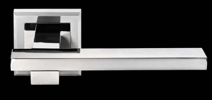 Дверные ручки Morelli «SHAPE» MH-38 SC/CP-S Цвет — Матовый хром/полированный хром