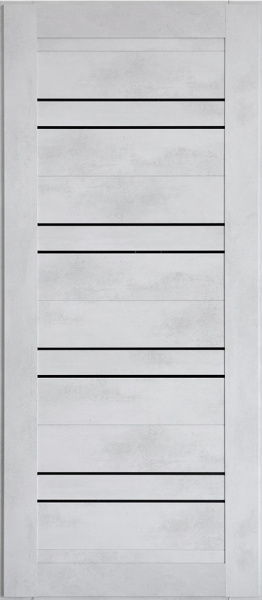 Панель ЦСБ-49 [стекло чёрн] цв. Бетон сер 16 мм