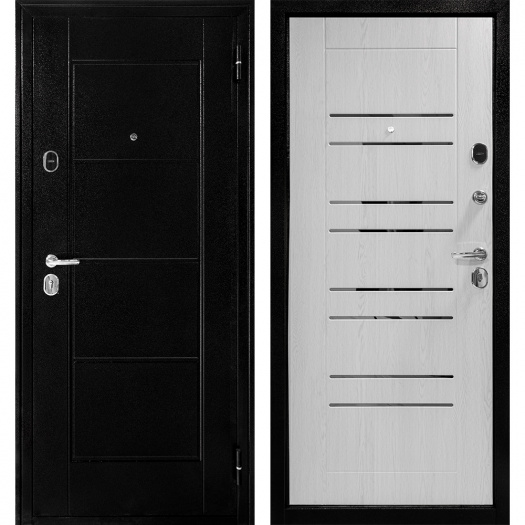 Входная дверь Модель 75 Царга Лиственница беленая