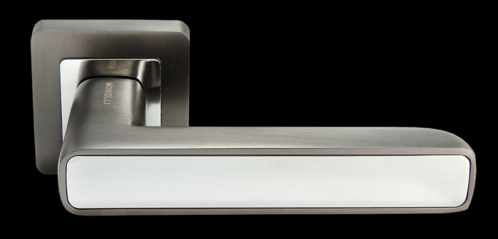 Дверные ручки Morelli «FLEX» MH-44 GR/CP-S55 Цвет — Графит/полированный хром