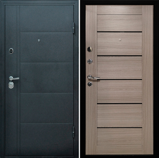 Входная дверь Эверест Царга Сандал серый