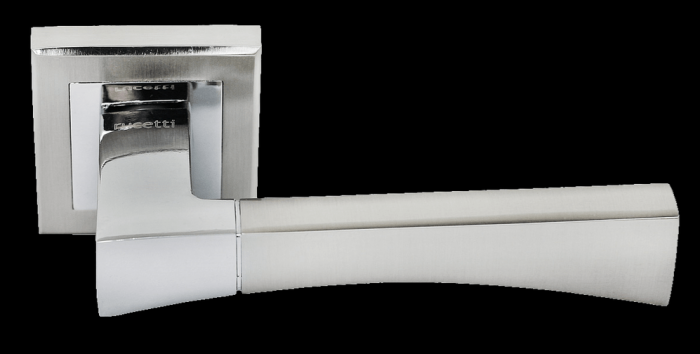 Дверные ручки Rucetti RAP 12-S SN/CP Цвет — Белый никель/хром