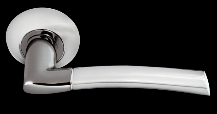 Дверные ручки Morelli «ПИЗА» MH-06 SN/BN Цвет — Белый никель/Чёрный никель